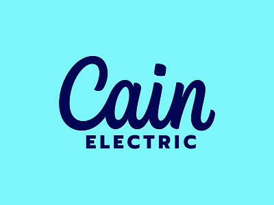 Cain Electric Logo handlettering handtype hashtaglettering lettering logo script vectormachine