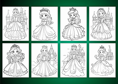 Cute Princess Coloring Page For Kids cover photo 2