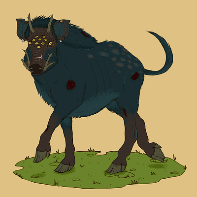 boar 2d adobephotoshop boar character characterdesign digital digitalillustration illustration photoshopillustration