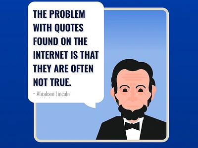 23. Fake Quotes - Single Div CSS Art (Divtober 2023) css cssart design divtober funny illustration lincoln meme president quotes singlediv