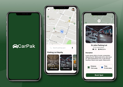 Car Park Booking App design figma ui