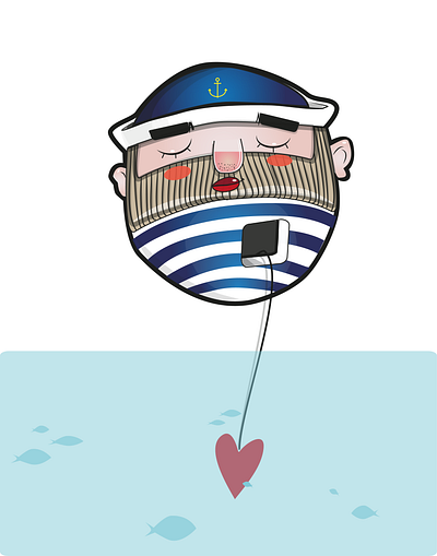 Sailor illustration love sailor sea simple