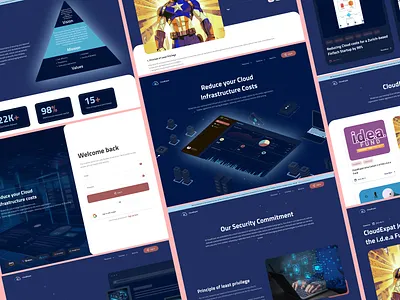 Cloudexpat - Website Redesign 2023 3d branding clean cloud creative crypto dashboard illustration logo nft ui ux website