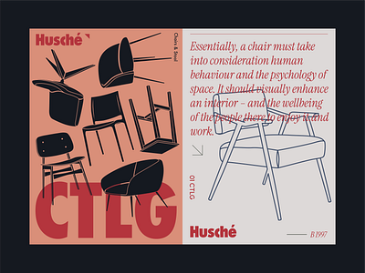 Husché Poster branding layout poster typography