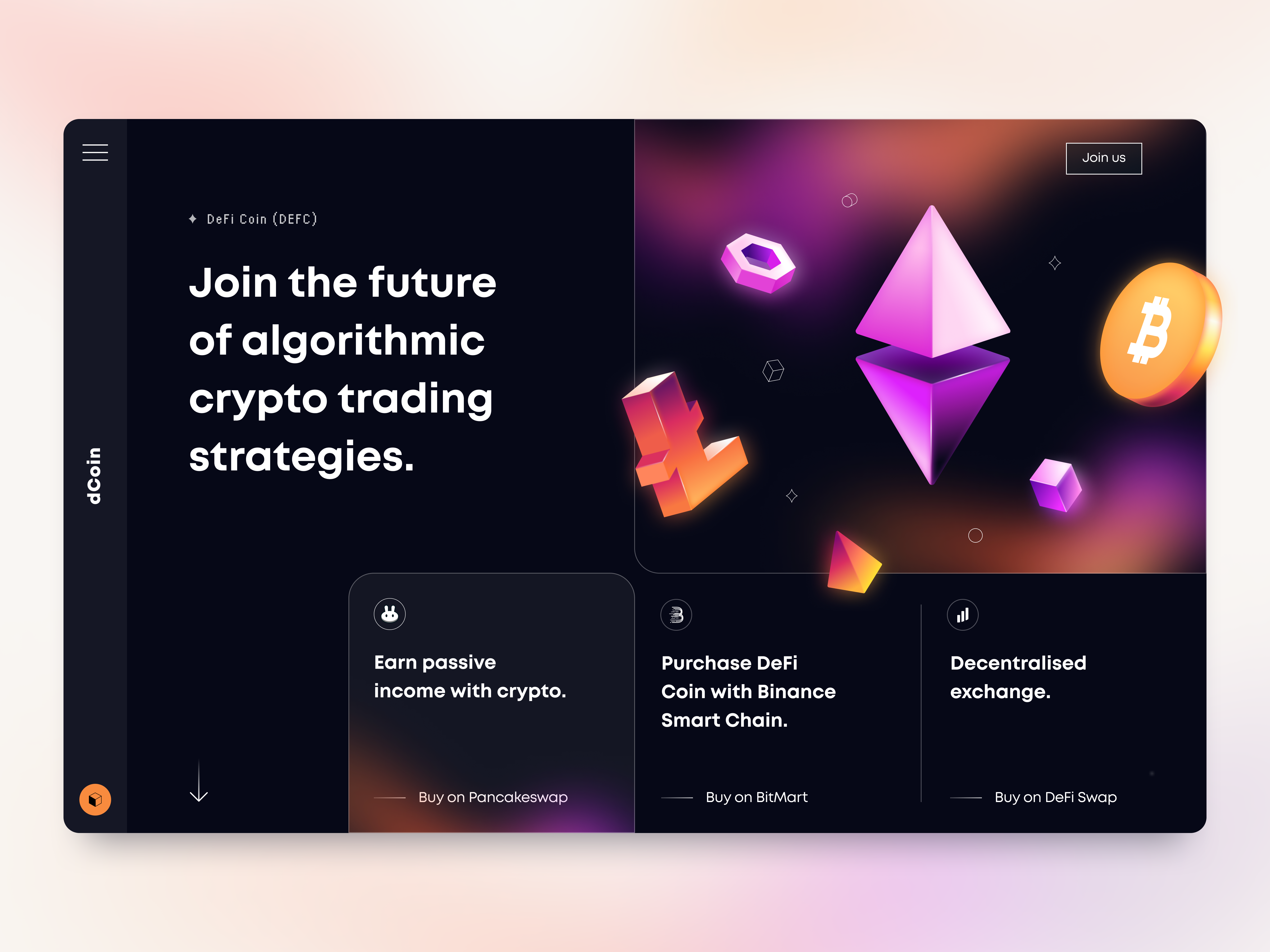 DeFi Coin Crypto Website by Arounda UI UX for Arounda on Dribbble