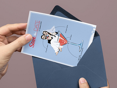 Inviti personalizzati -caricature custumized drink illustration invitation love savethedate wedding