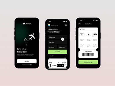 Airplane - Flight Booking App app booking design flight ticket ui