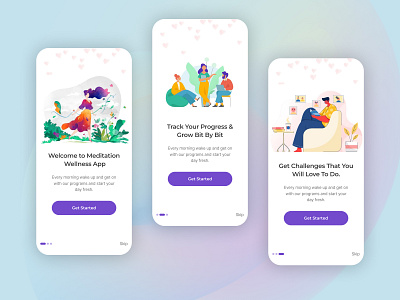 Onboarding App app cards character illustration job mobile onbording requirement