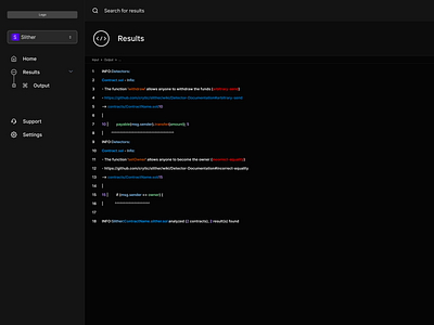 Auditing Tool Compiler - Result auditing tool compiler blockchain crypto dashboard design ui web3