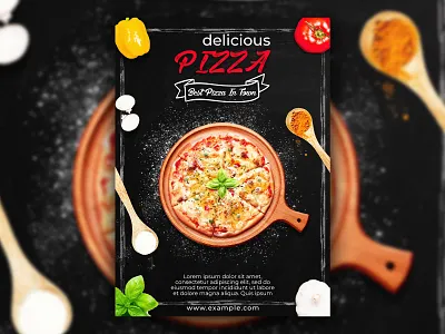 Restaurant Poster Design / Pizza Flyer design art burger design food media mockup modern pizza post presentation print restaurant