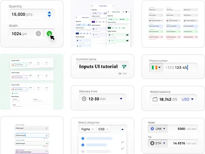 Inputs UI design tutorial: Mastering tiny details for better UX app design form input forms ui forms ux input design input ui input ux phone input stepper input stepper ui text area text field text field ui ui ui kit