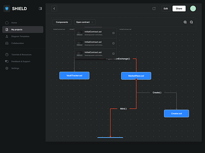 Diagram Tool - v2 blockchain crypto dashboard design diagram tool ui web3