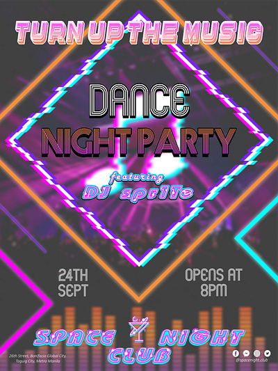 DANCE NIGHT PARTY (Poster Design) adobe illustrator advertisements graphic design logo poster design