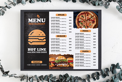 RESTARANT MENU DESIGN 3d background branding cafe coffee design dessert food graphic design logo menu restaurant template vintage