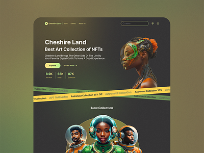 Cheshireland a market in Metaverse 3d branding ui