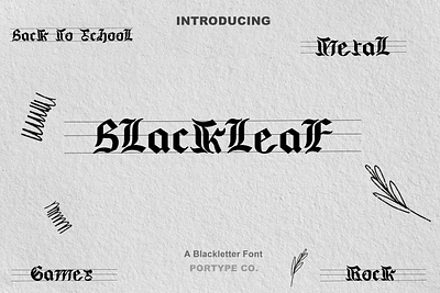 Blackleaf | Blackletter Font brush font font graphic design