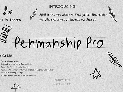 Penmanship pro brush dafont font graphic design handwriting pen