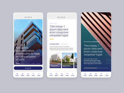 Alka architecture digital mobile ui webdesign