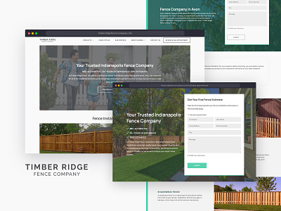 Timber Ridge Fencing - New Website Design & Build company corporate fence form hero hero design homepage hompage design industrial landing landing page landscaping location page ui user ux web design website branding website design website layout