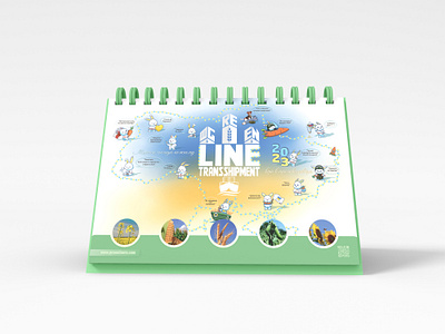 Calendar for "Greenline Transshipment" branding calendar cargo design grain graphic design illustration logistics logo poligraphy product design ukraine vector зсу україна