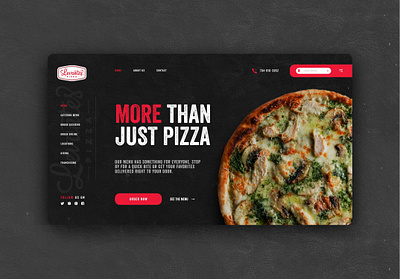 Levantes Pizza Website Design Project bold colorful website food and beverage italian landing page pizza pizza website pizzeria restaurant restaurant website ui uiux uiux design user interface ux web web design webflow website website design