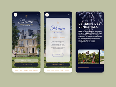 Château Kirwan chateau digital mobile ui webdesign wine