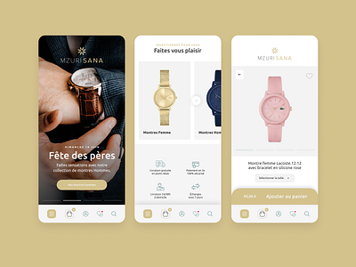 Mzurisana digital eshop luxe mobile ui watch webdesign