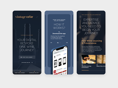 Vintage Cellar app digital mobile ui webdesign wine