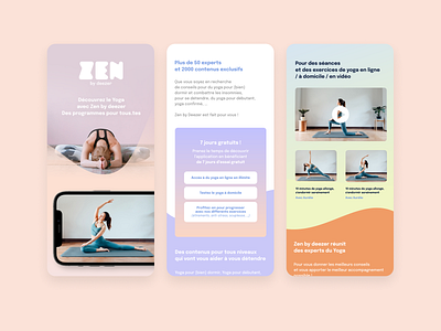 Zen by deezer app digital health mobile music ui webdesign yoga