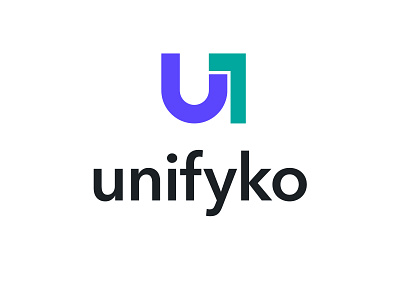 Unifyko concept v3 brand brand design brand identity branding custom logo design graphic design logo one symbol two colors