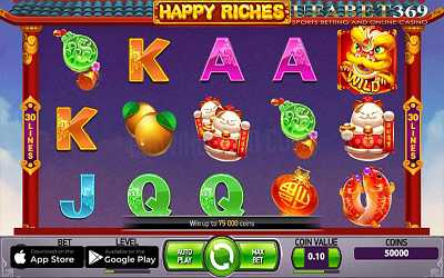 สล็อต Happy Riches จาก NetEnt slot online
