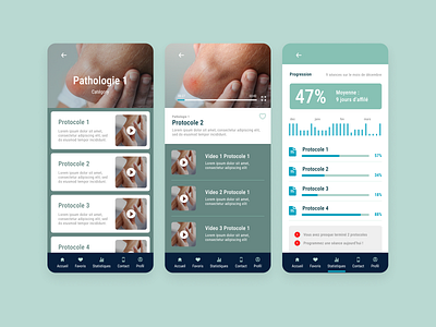 Hand institut app digital medical mobile ui webdesign