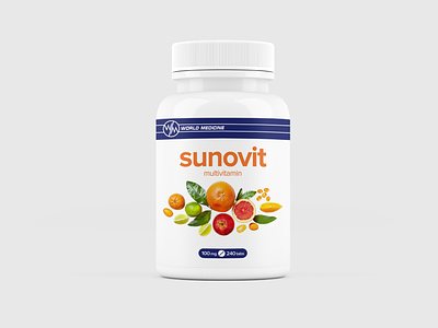 Sunovit v.3 branding design fruit graphic design health minimal package packaging packaging design pharmacy pills simple tablets vitamin