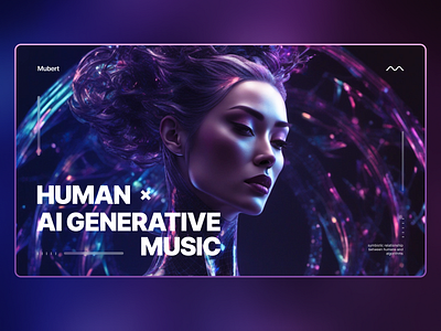 Hero block of the product page for the Music Generation plugin ai design hero music stable diffusion web