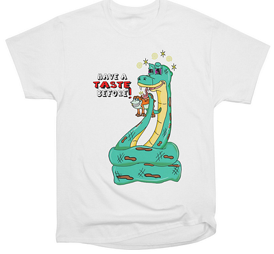 Have A Taste! 1930s animation 1930s cartoon accessories apparel cartoon design frog funny funny nature illustration psychedelic retro rubber hose rubberhose snake stoner t shirt trippy vintage wildlife