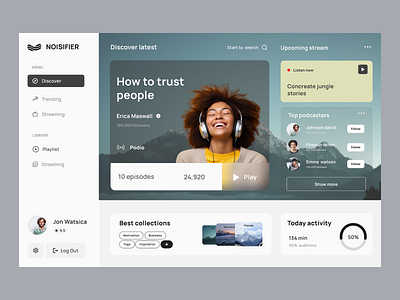 Podcast landing page branding landing page ui ux