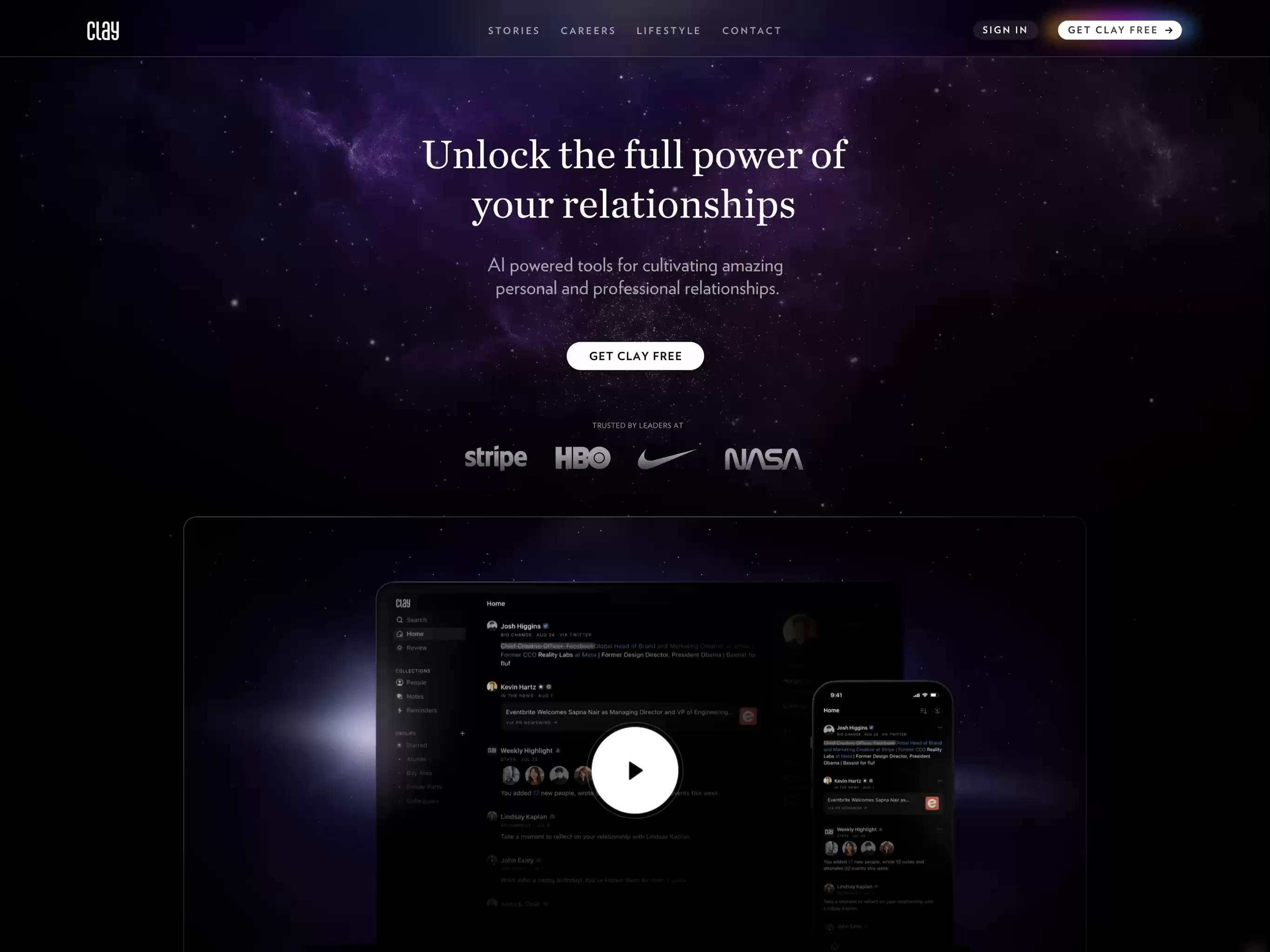 Clay - Website redesign