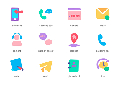 Contact Us iconography 2d access animation communication connection contact design engage feedback flat icons illustration interaction message motion reachout support