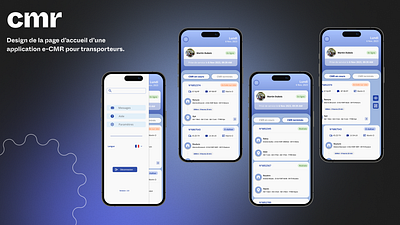 Home page e-CMR app carriers cmr design transport ui