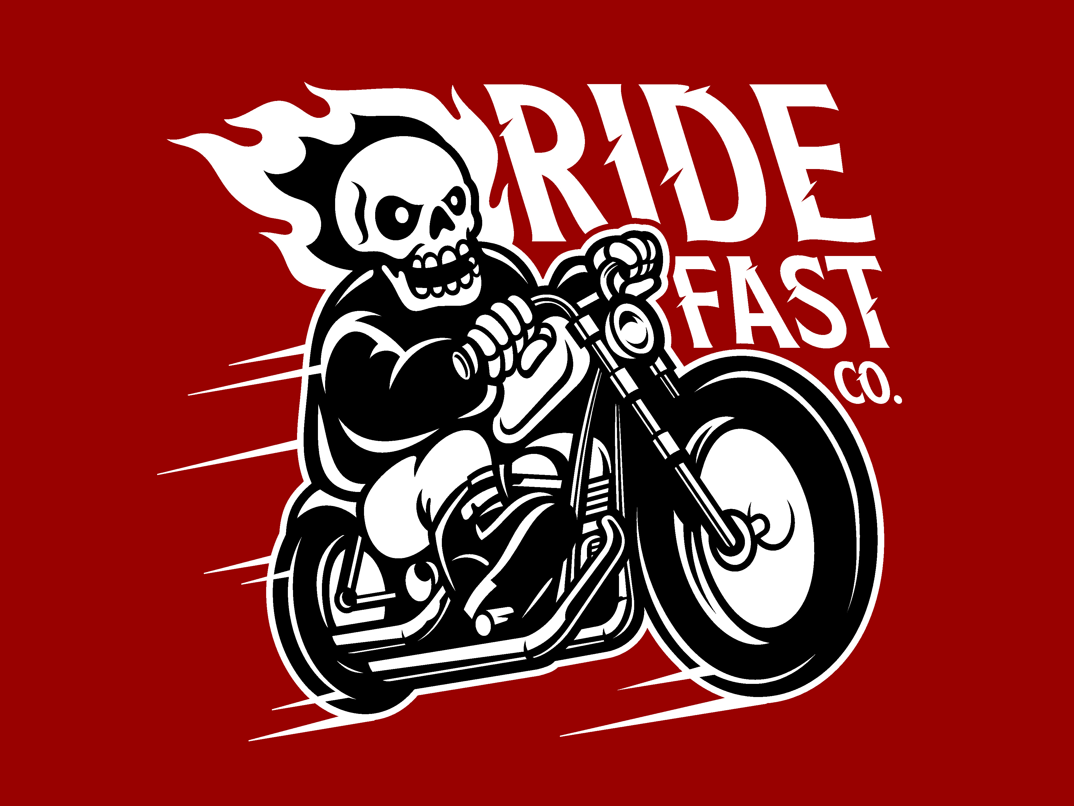 Skull Rider Illustration T-Shirt apparel branding character design clothing graphic design halloween harley illustration logo motorcycle race retro skull tshirt vector vintage