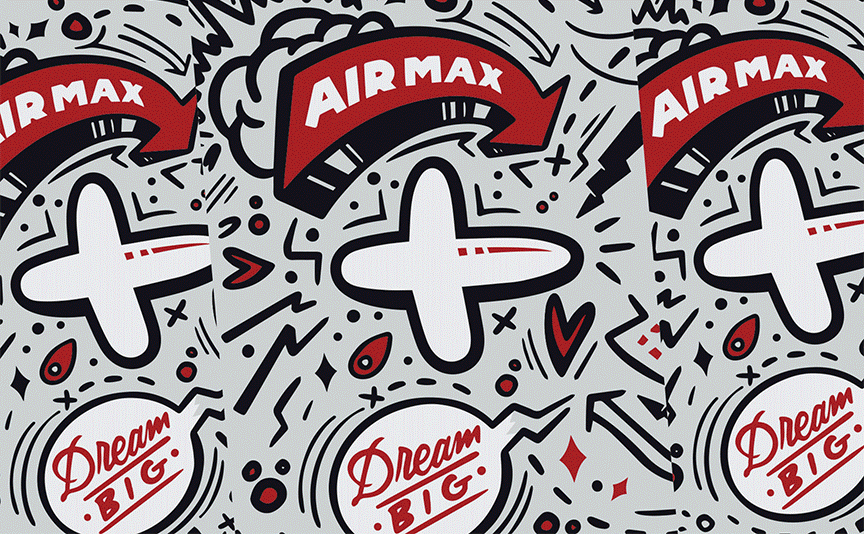 Nike Remix Pack Campaign 90s airforce1 airmax airmax97 airmaxday art design dribbble illustration lettering nike sneakers type