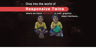 Responsive Twins branding graphic design logo ui