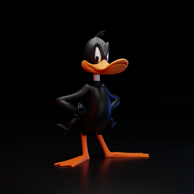 Daffy Duck 3d blender character design character modeling daffy duck fan art looney tunes merrie melodies