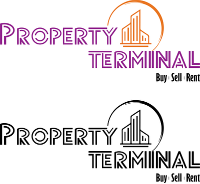 ProperTY TErminaL branding logo typogaphy vector