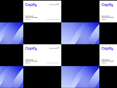 Capify Business Cards b2b blue branding business card design fintech gradient graphic design icon logo mark tech vector