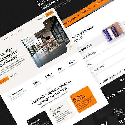 Marketing Agency Landing Page design web design