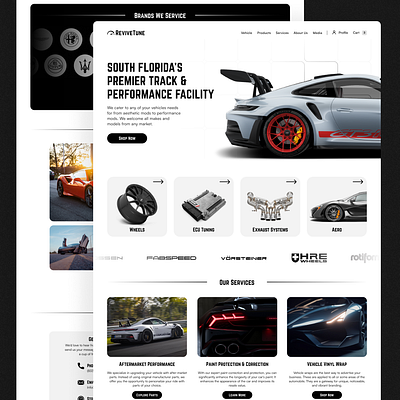 Car Tuning Landing Page design web design