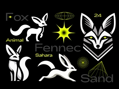 FENNEC - SAND FOX animal design fennec fox fox sand icon illustration logo marks pyramid sahara sand symbol ui