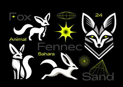 FENNEC - SAND FOX animal design fennec fox fox sand icon illustration logo marks pyramid sahara sand symbol ui