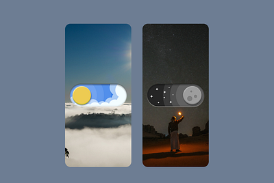 Day-Night Toggle Button animation ui